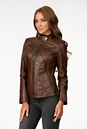 Женская кожаная куртка из натуральной кожи с воротником 0902367