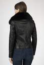 Женская кожаная куртка из натуральной кожи с воротником, отделка песец 0902425-3