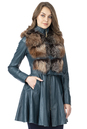 Женское кожаное пальто из натуральной кожи с воротником, отделка лиса 0902495