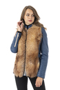 Женская кожаная куртка из натуральной кожи с воротником, отделка лиса 0902696