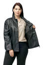 Женская кожаная куртка из натуральной кожи с воротником 0902745-4