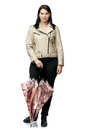 Женская кожаная куртка из натуральной кожи с воротником 0902762-2