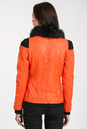 Женская кожаная куртка из эко-кожи с воротником, отделка песец 1900007-4