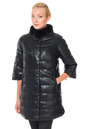 Женское кожаное пальто из эко-кожи, отделка норка 2100153-3