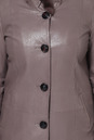 Женская кожаная куртка из натуральной кожи с воротником, отделка норка 0900043-4 вид сзади