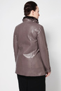 Женская кожаная куртка из натуральной кожи с воротником, отделка норка 0900043-3 вид сзади
