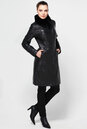 Женское кожаное пальто из натуральной кожи с воротником, отделка кролик 0900160-2