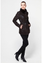 Женская кожаная курткая из натуральной кожи с воротником, отделка норка 0900193-5