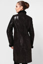 Женское кожаное пальто из натуральной замши (с накатом) с воротником, отделка норка 0900149-3