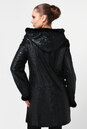 Женское кожаное пальто из натуральной замши (с накатом) с капюшоном, отделка норка 0900157-3