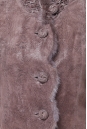 Женское кожаное пальто из натуральной замши (с накатом) с воротником, отделка норка 0900173-3