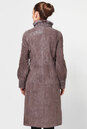 Женское кожаное пальто из натуральной замши (с накатом) с воротником, отделка норка 0900173-4