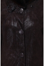Женское кожаное пальто из натуральной замши (с накатом) с воротником, отделка норка 0900170-3