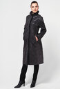 Женское кожаное пальто из натуральной замши (с накатом) с воротником, отделка норка 0900146-2
