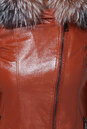 Женская кожаная куртка из натуральной кожи с воротником, отделка лиса 0900154-4