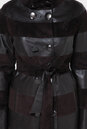 Женское кожаное пальто из натуральной кожи с воротником, отделка замша 0900156-3