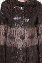 Женское кожаное пальто из натуральной замши (с накатом) с воротником 0900168-3