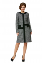 Женское пальто из текстиля без воротника 8008542