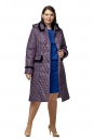 Женское пальто из текстиля с капюшоном, отделка норка 8010031-3