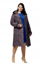 Женское пальто из текстиля с капюшоном, отделка норка 8010033-2