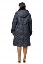 Женское пальто из текстиля с капюшоном, отделка норка 8010039-2