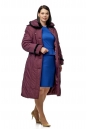 Женское пальто из текстиля с капюшоном, отделка норка 8010059-3