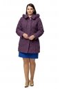 Куртка женская из текстиля с капюшоном, отделка песец 8010596-2