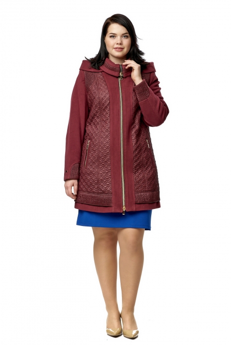 Женское пальто из текстиля с капюшоном 8011898