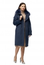 Женское пальто из текстиля с воротником, отделка песец 8011932