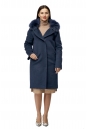 Женское пальто из текстиля с воротником, отделка песец 8011932-2