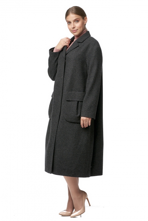 Женское пальто из текстиля с воротником 8012197