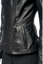 Женская кожаная куртка из натуральной кожи с воротником 8012351-4