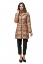 Женское пальто из текстиля с капюшоном 8012377