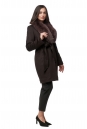 Женское пальто из текстиля с воротником, отделка песец 8012536-2
