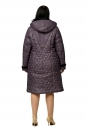 Женское пальто из текстиля с капюшоном, отделка норка 8012622-3