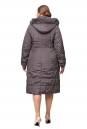Женское пальто из текстиля с капюшоном, отделка песец 8012677-3