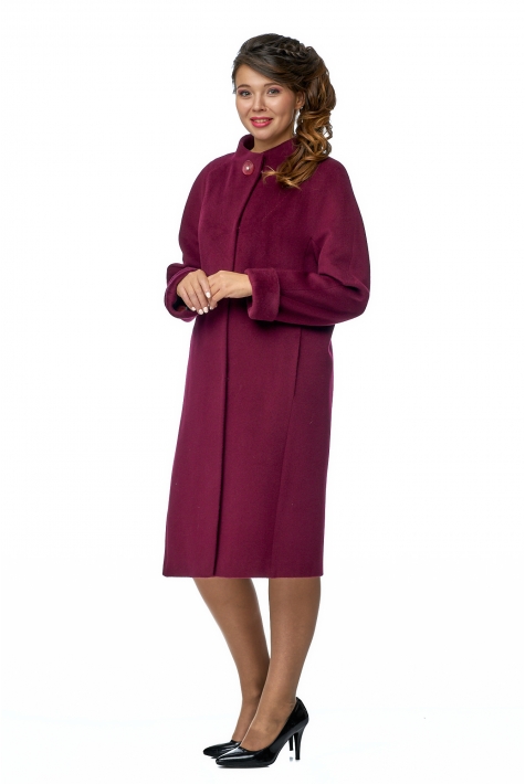 Женское пальто из текстиля с воротником 8013721