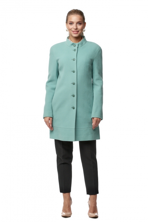 Женское пальто из текстиля с воротником 8019574