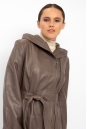 Женская кожаная куртка из натуральной кожи с капюшоном 8022273-7