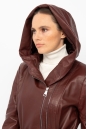 Женская кожаная куртка из натуральной кожи с капюшоном 8022274-4