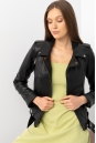 Женская кожаная куртка из натуральной кожи с воротником 8022277-7