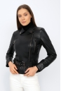 Женская кожаная куртка из натуральной кожи с воротником 8022278-3