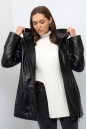 Женская кожаная куртка из натуральной кожи с капюшоном 8022280