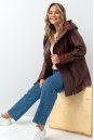 Женская кожаная куртка из натуральной кожи с капюшоном 8022294-2