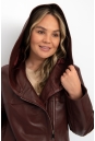 Женская кожаная куртка из натуральной кожи с капюшоном 8022294-5
