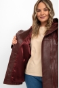 Женская кожаная куртка из натуральной кожи с капюшоном 8022294-6