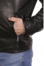 Мужская кожаная куртка из натуральной кожи на меху с воротником 8022681-13