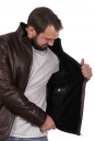 Мужская кожаная куртка из натуральной кожи на меху с воротником 8022689-9
