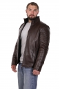Мужская кожаная куртка из натуральной кожи на меху с воротником 8022689-11
