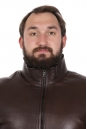 Мужская кожаная куртка из натуральной кожи на меху с воротником 8022689-12